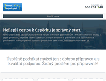 Tablet Screenshot of pomocpodnikateli.cz